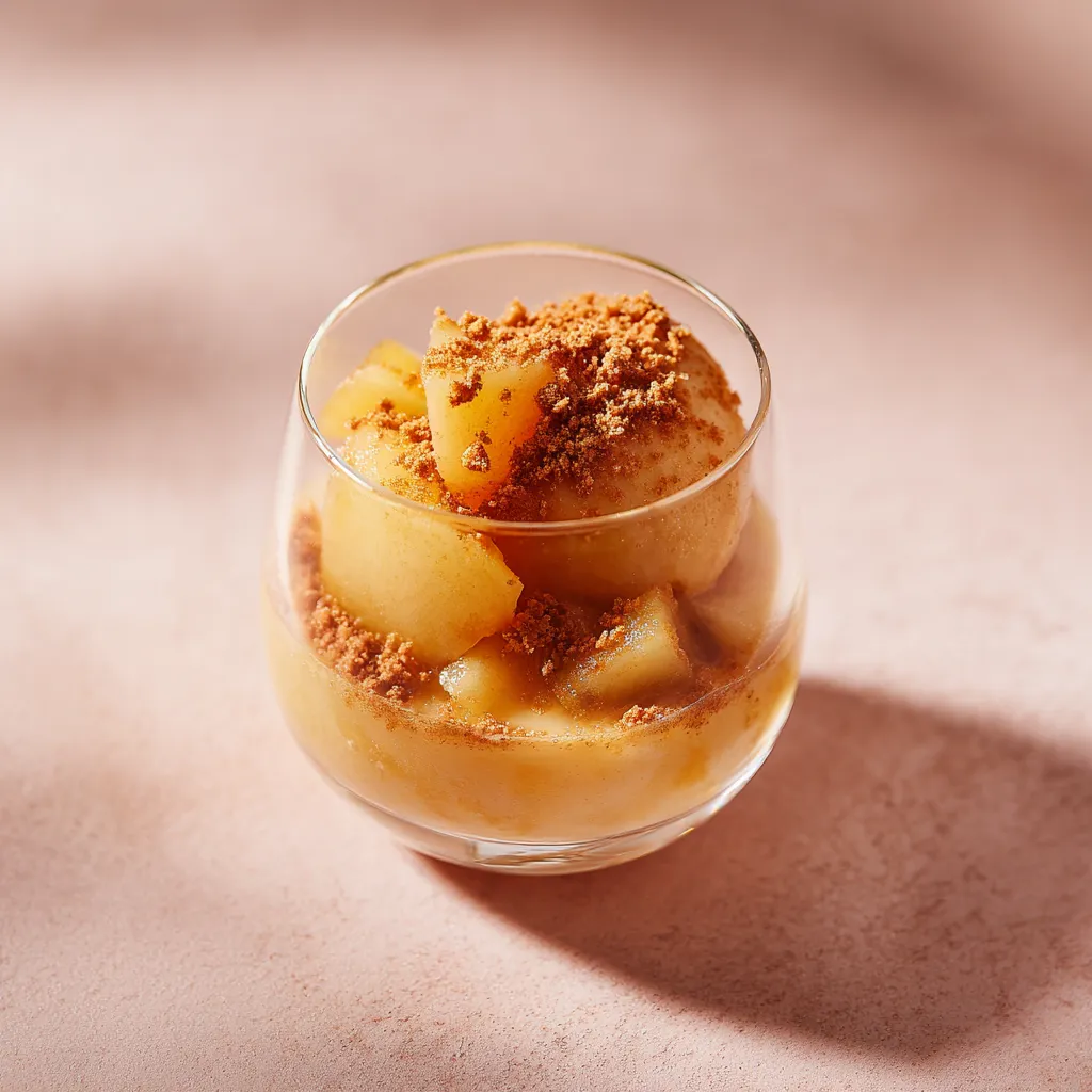 [4574] Compotée de poire, pomme, crumble Speculoos