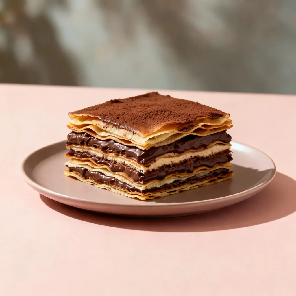 [5183] Millefeuille de crêpes au chocolat