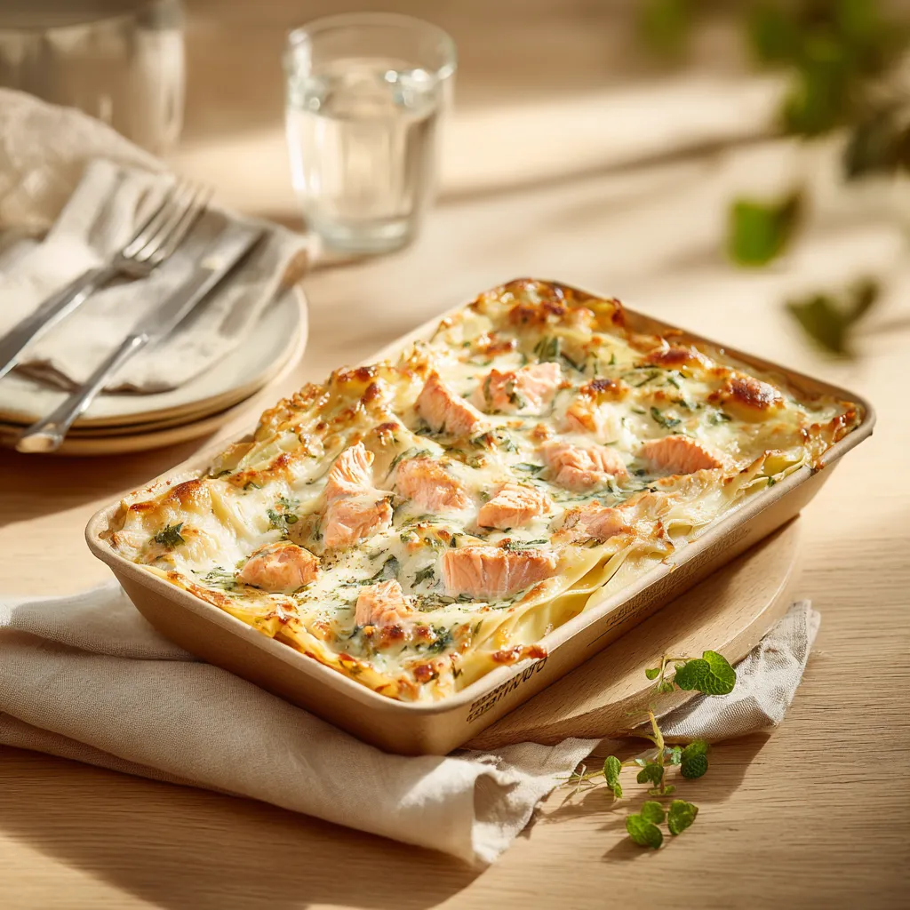 Poisson du jour Lasagnes au saumon et à l'oseille