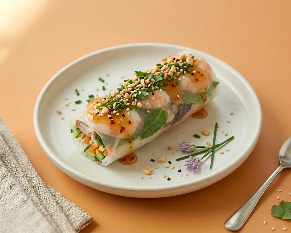 [7566] Rouleau de printemps sauce asiatique