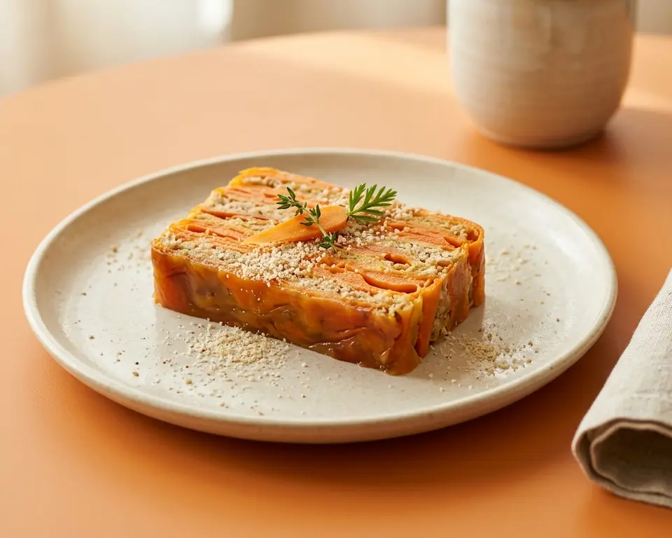 Terrine de carottes à la poudre d 'amandes